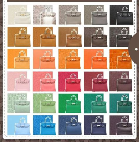 hermes birkin color names|Hermes colour chart.